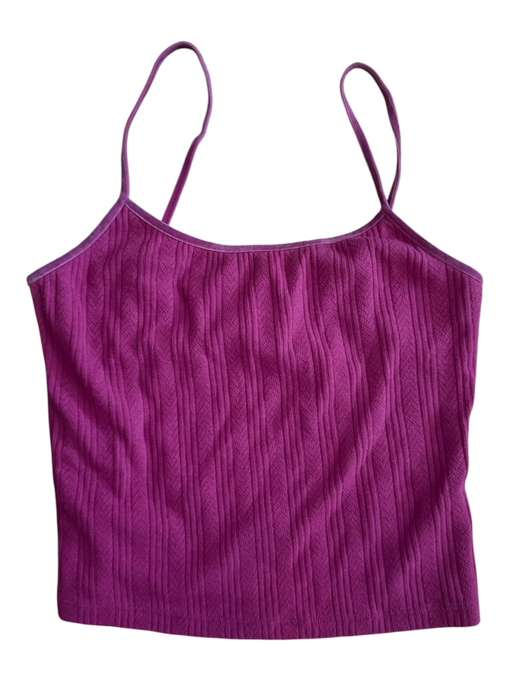 American Eagle Women’s Fuchsia Ribbed Cami Tank Top size M